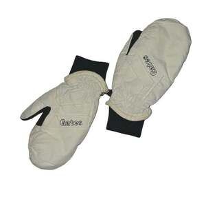 Vintage 80s Gates Ski Mittens White Black